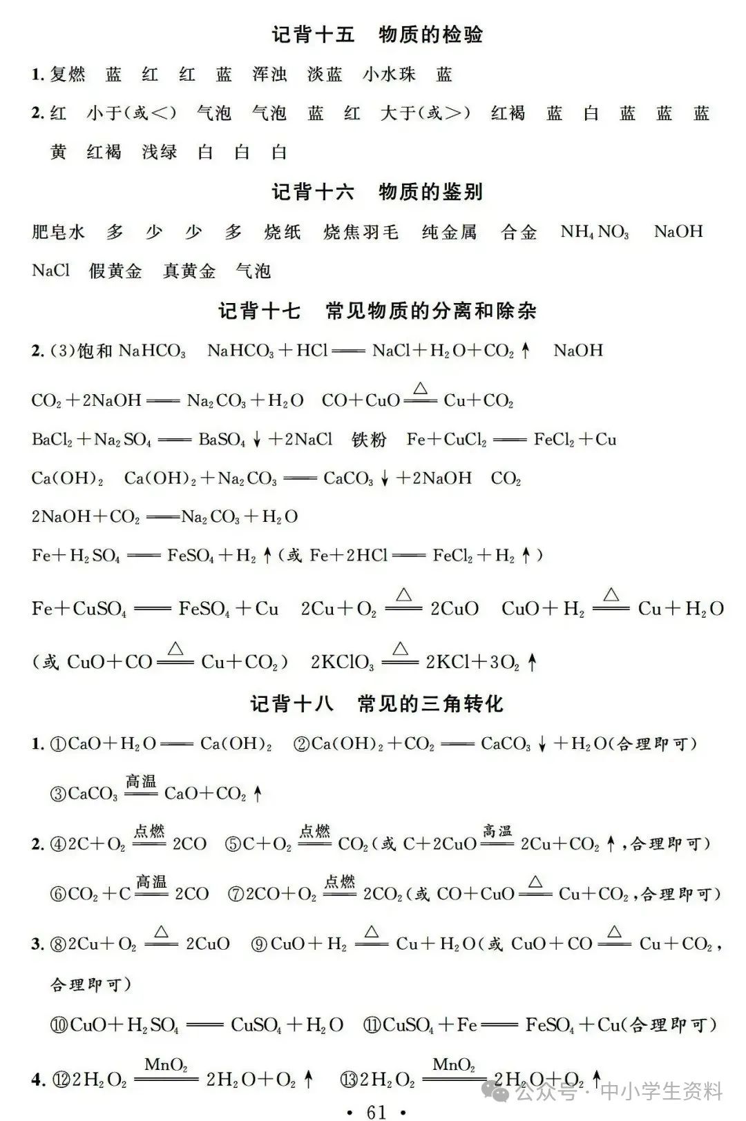 中考化学基础知识巩固 第61张