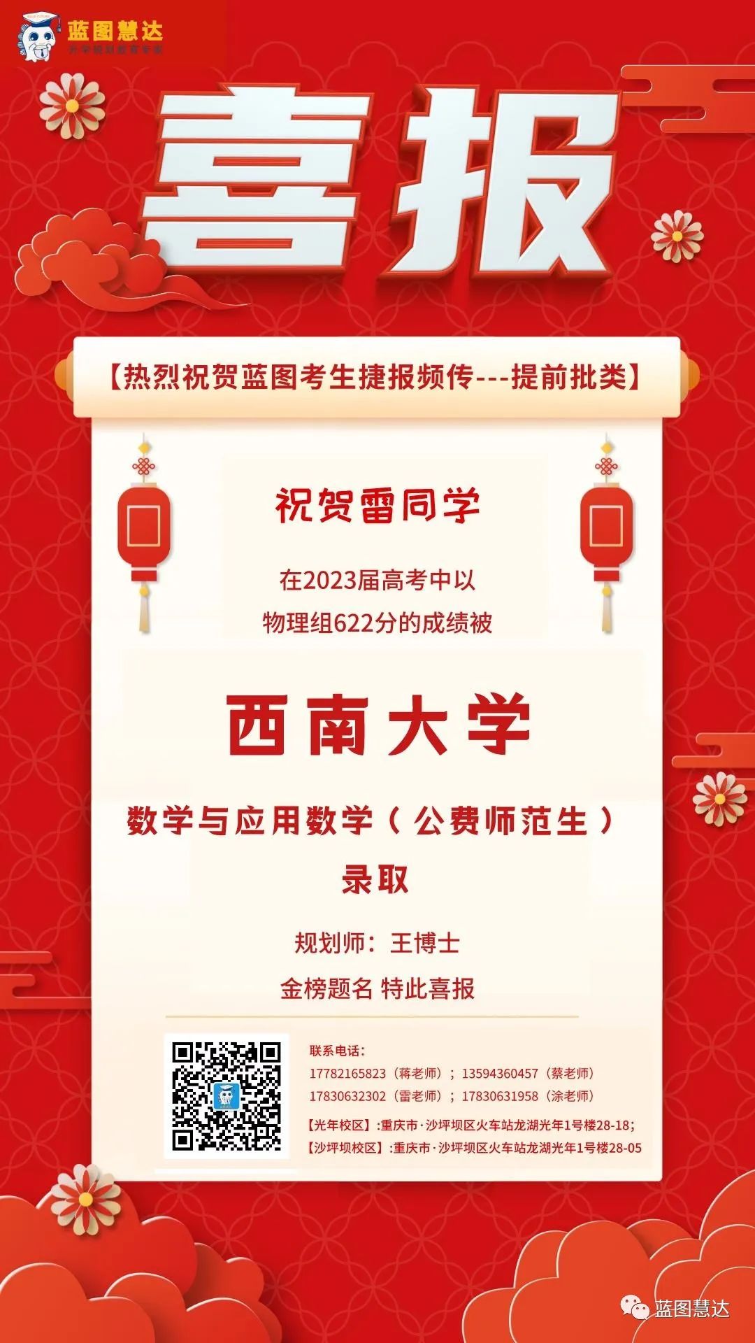 喜报 | 蓝图慧达2023年高考录取金榜 第141张
