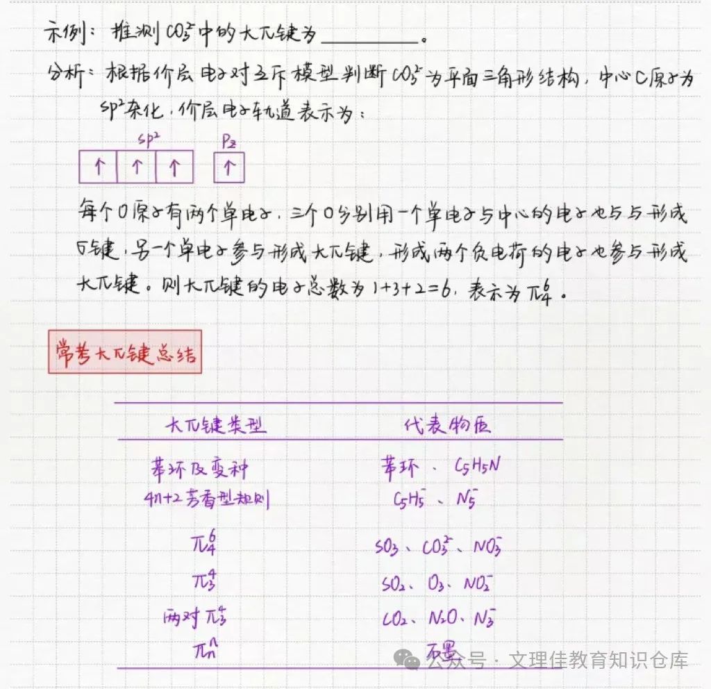 高考化学技巧总结14——微粒空间结构和大派键的判断 第3张