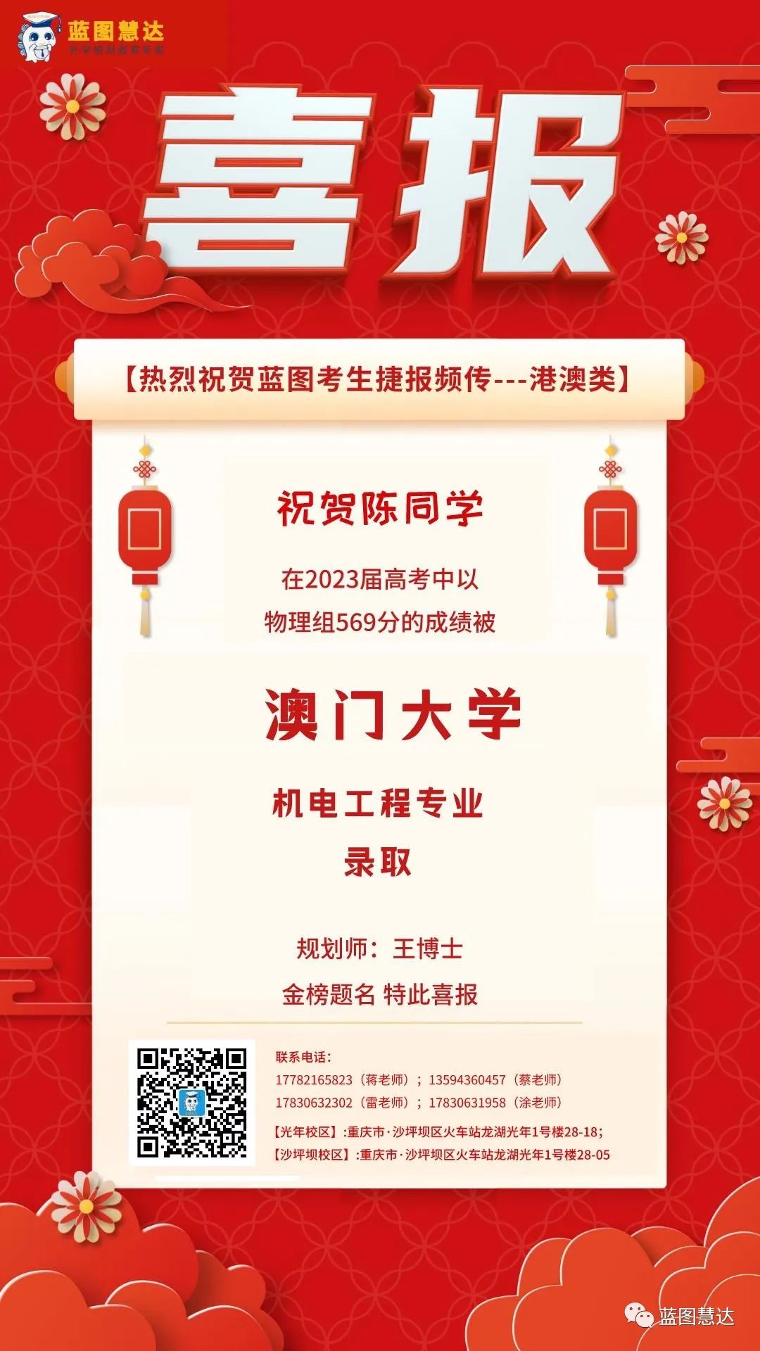 喜报 | 蓝图慧达2023年高考录取金榜 第127张