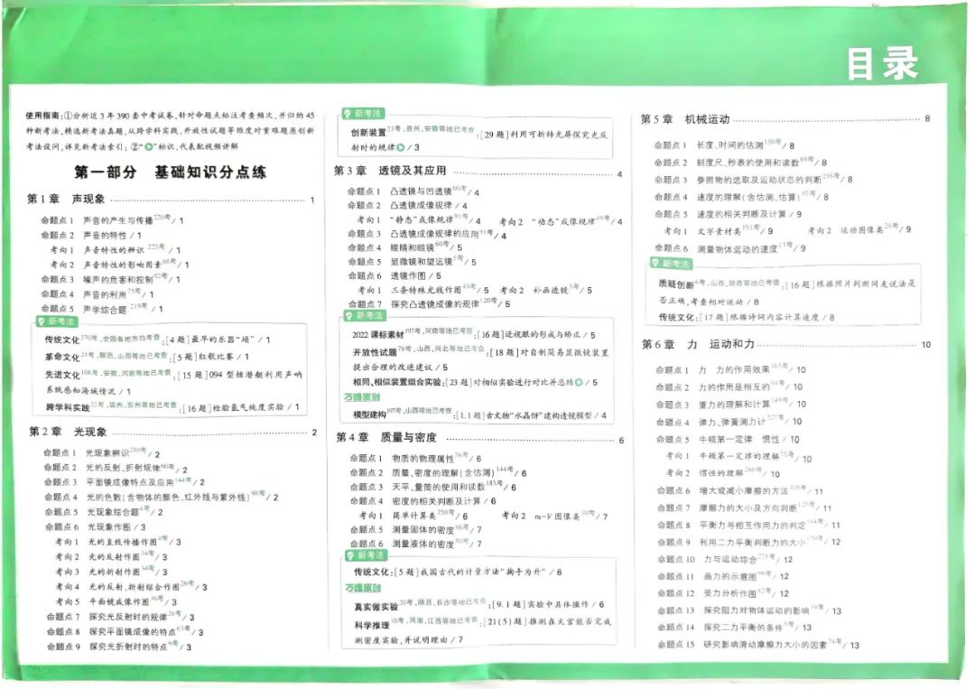 2024版万唯中考物理真题分类 第2张