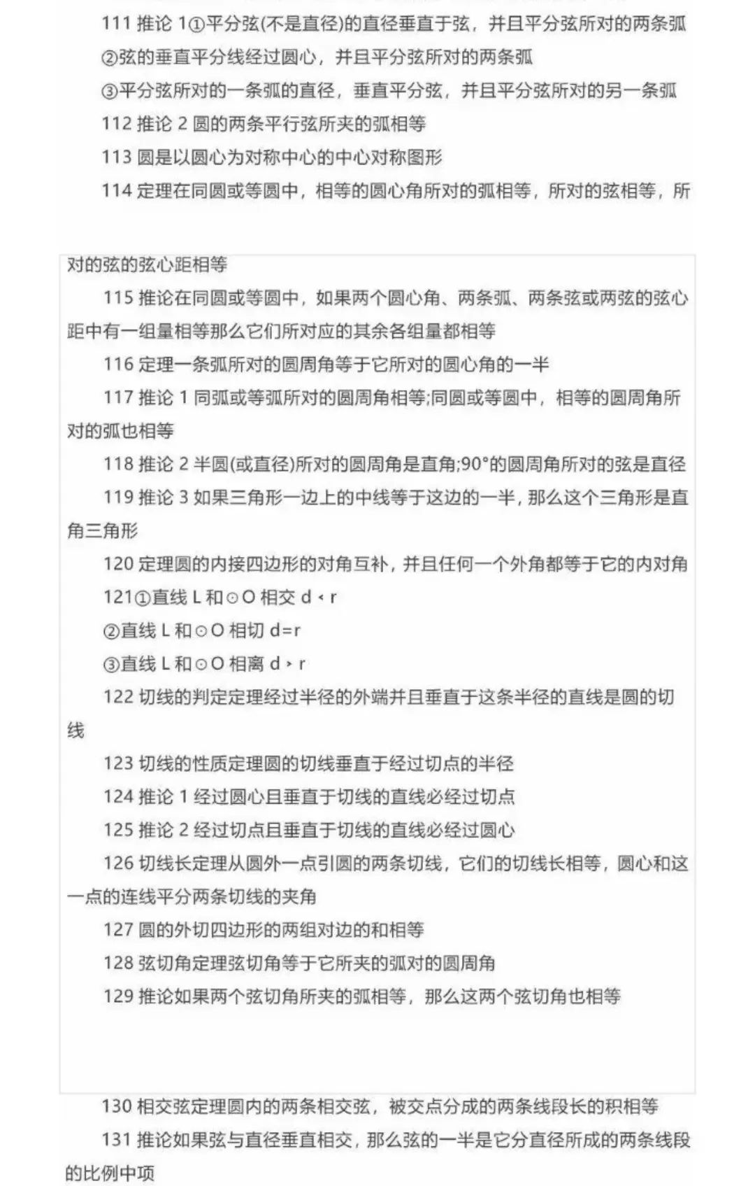 【中考数学】初中几何最全定理公式 第7张 【中考数学】初中几何最全定理公式 第7张