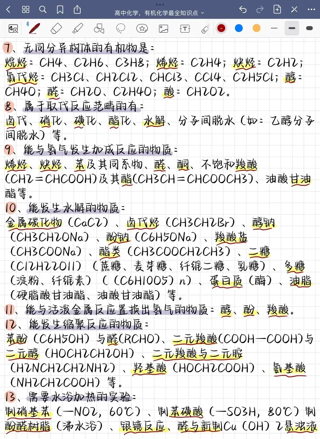 高考化学有机化学必背知识点以及实验基础必看知识点总结 第2张