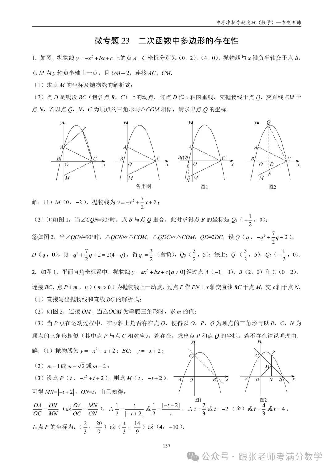 中考数学一二三轮复习冲刺满分(教师版)纸质书,看到最后 第53张