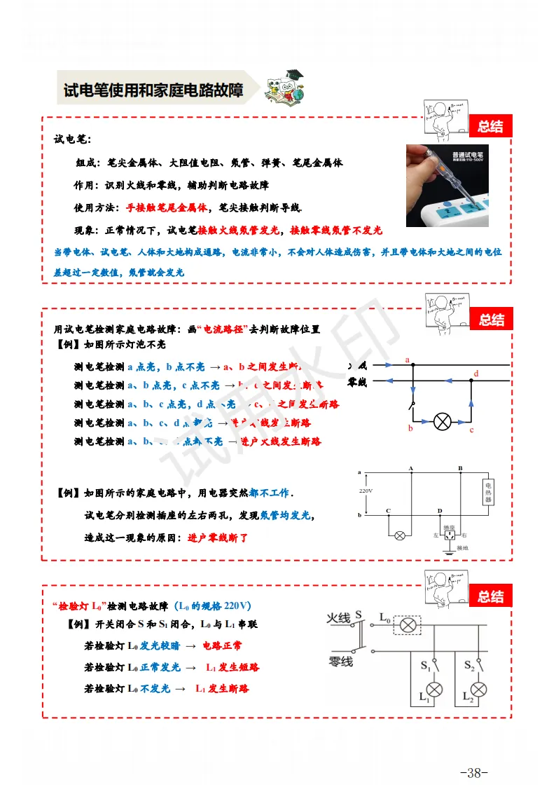 中考物理 | 一轮复习电学、热学九大专题知识点汇总 第53张 中考物理 | 一轮复习电学、热学九大专题知识点汇总 第53张
