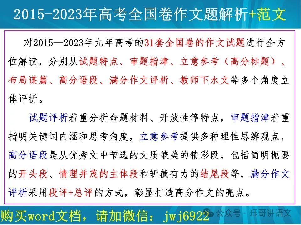 高考语文总复习精讲精练书系八|高考作文精讲精练书系简介(八本一套)(第2064期) 第9张