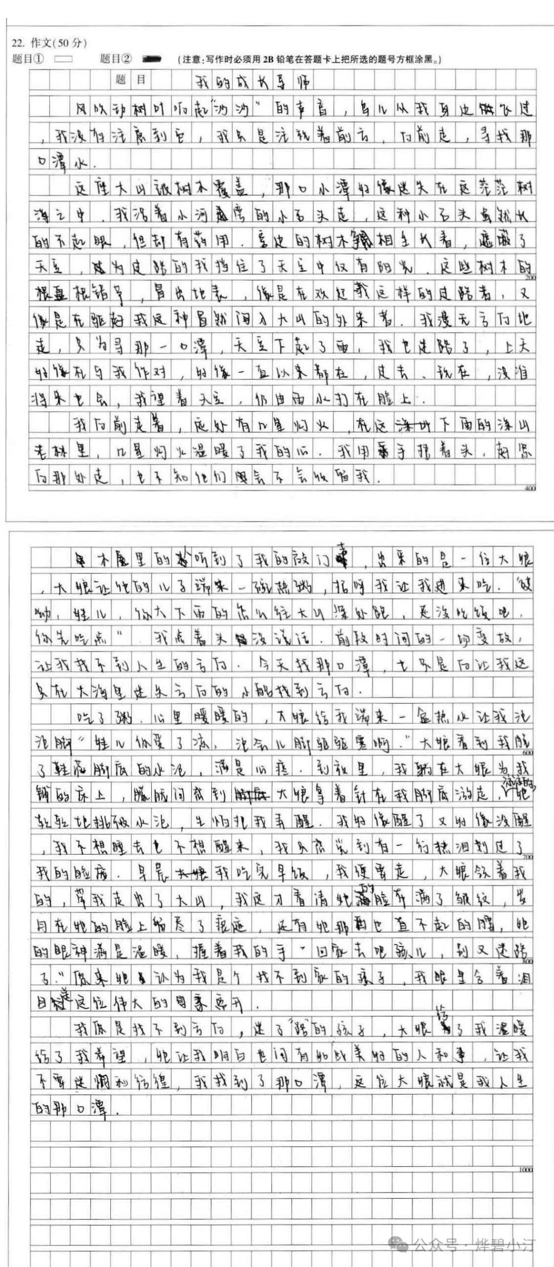 高考语文|记叙文的审题立意------以“我的成长导师”为例 第3张