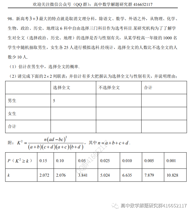 高考押题:统计 第59张