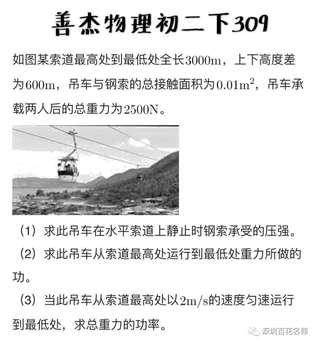 善杰教您深圳中考真题功和机械方面题目解法 第1张