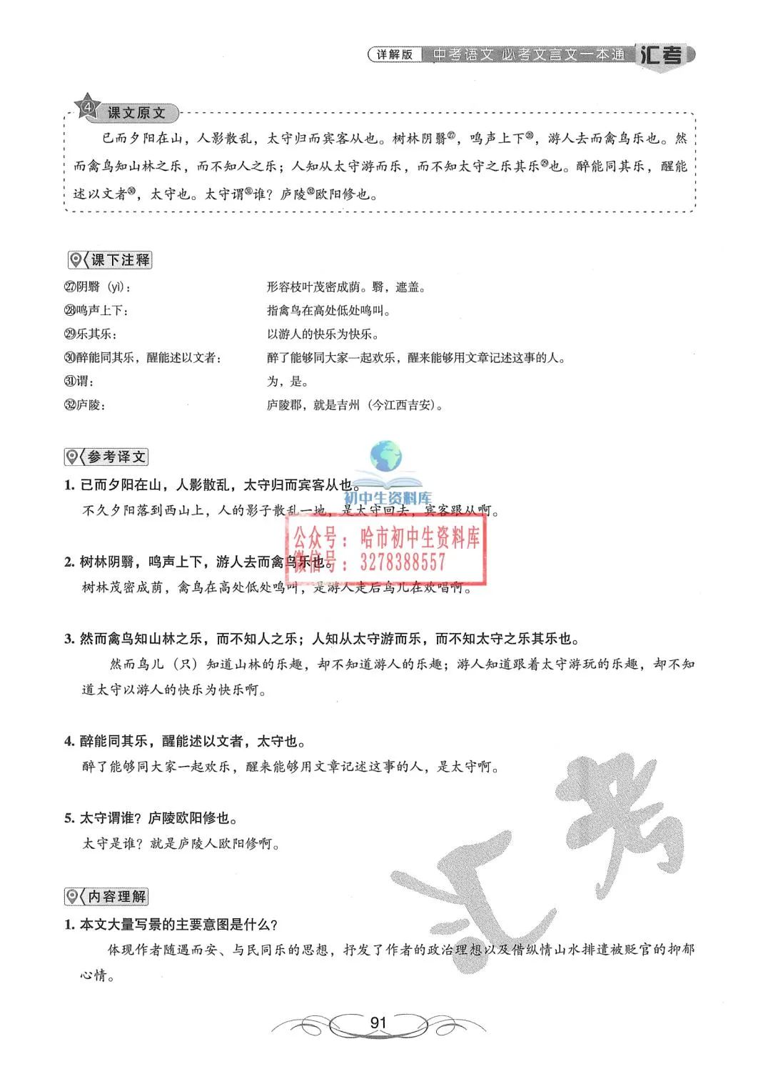 中考语文·必考文言文一本通 第92张