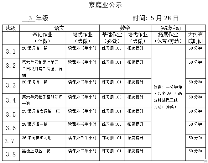 蔄山小学5.28作业公示 第2张