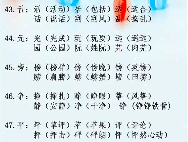 小学语文必考辨字组词,收藏了让孩子每天读一读吧 第21张