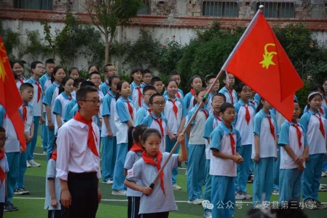 秦安县第三小学隆重举行2024 年新队员入队仪式暨2023—2024学年度“四星”学生表彰活动 第35张