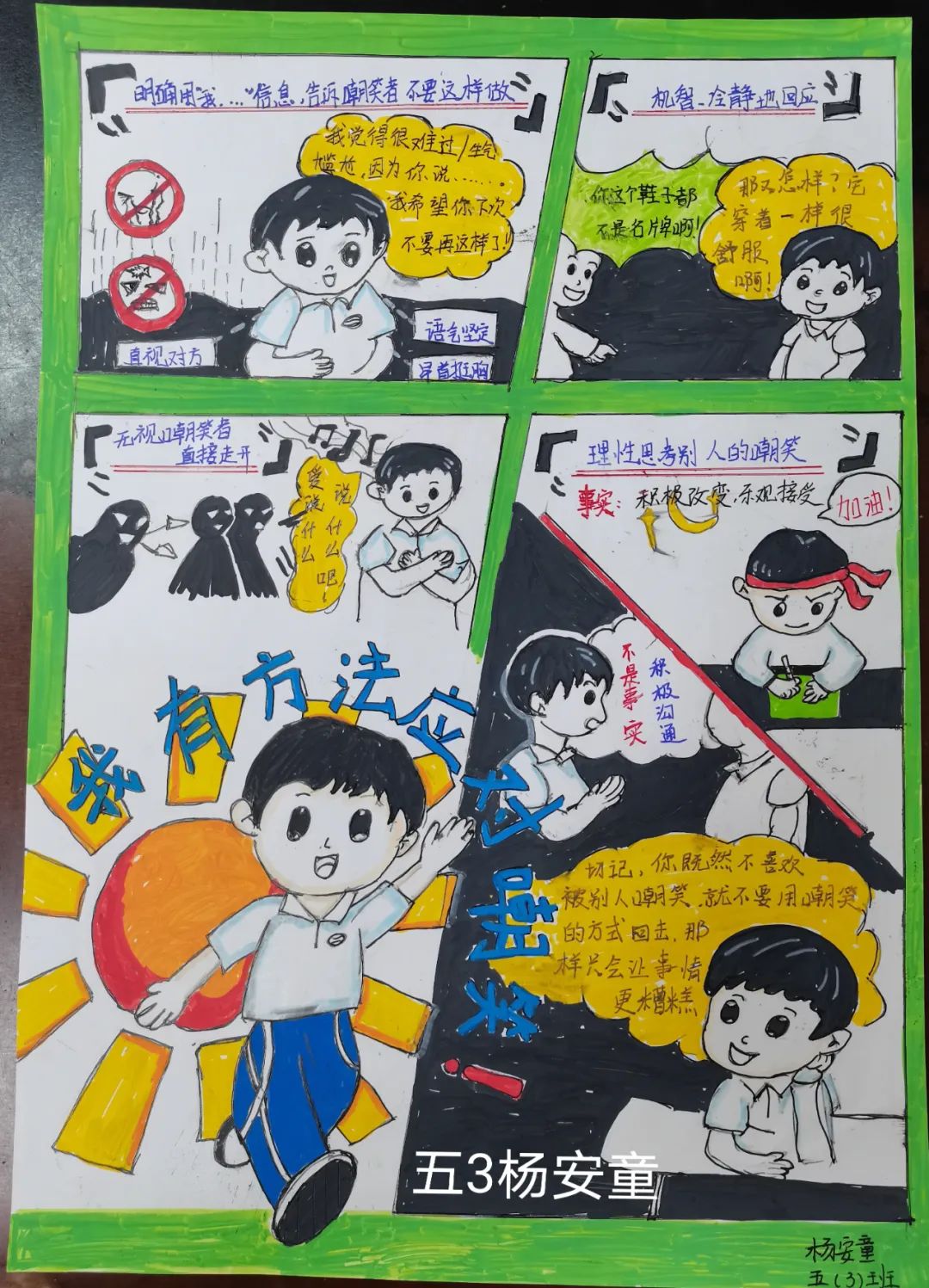 【红蜻蜓乐园】沿江小学开展“五育润心灵  健康伴我行”心理漫画、手抄报评选活动 第20张