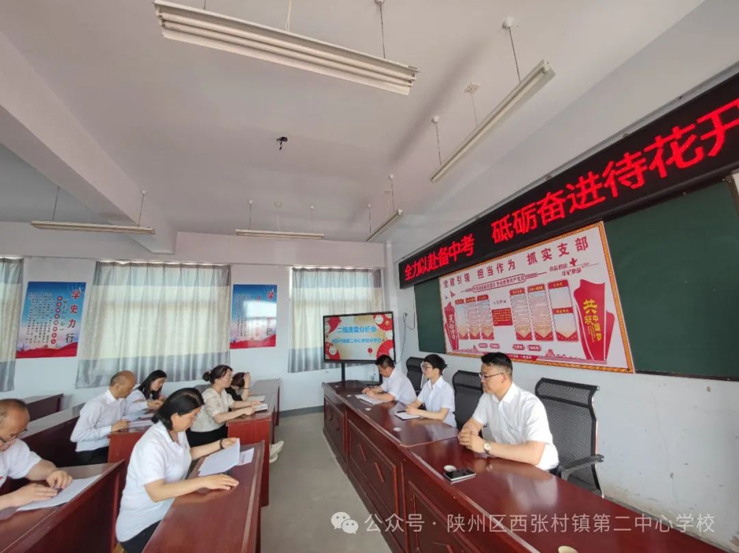 全力以赴备中考 砥砺奋进待花开——西张村镇第二中心学校中学部二模质量分析会 第1张