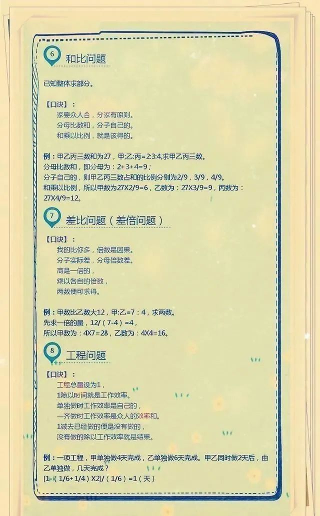 数学老师说:小学6年无非就这13题,背熟考试拿高分! 第4张