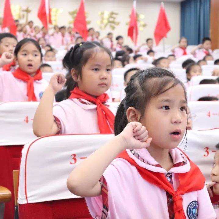 红领巾爱祖国 ——枝江英杰小学开展六一主题队日暨新队员入队仪式活动 第42张
