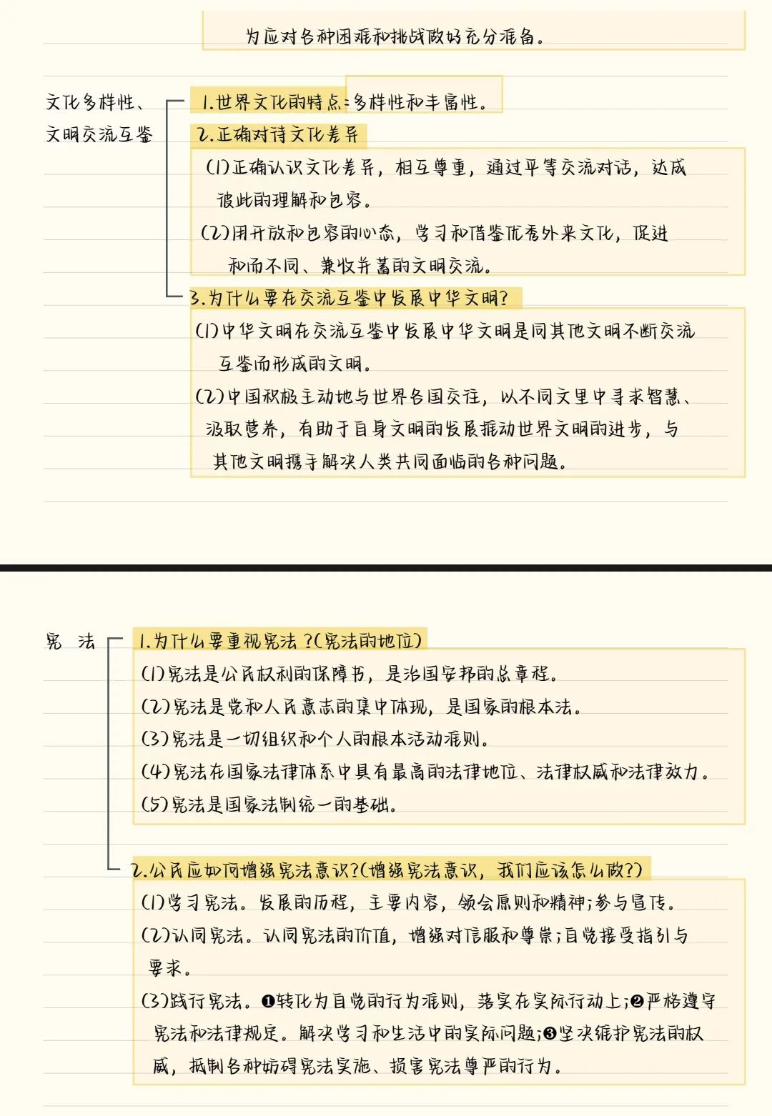 中考道法|2024满分知识点大全 第16张