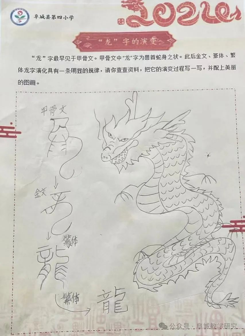 快乐实践,悦享龙年——阜城县第四小学龙年探究实践作业展示(二) 第12张 快乐实践,悦享龙年——阜城县第四小学龙年探究实践作业展示(二) 第12张