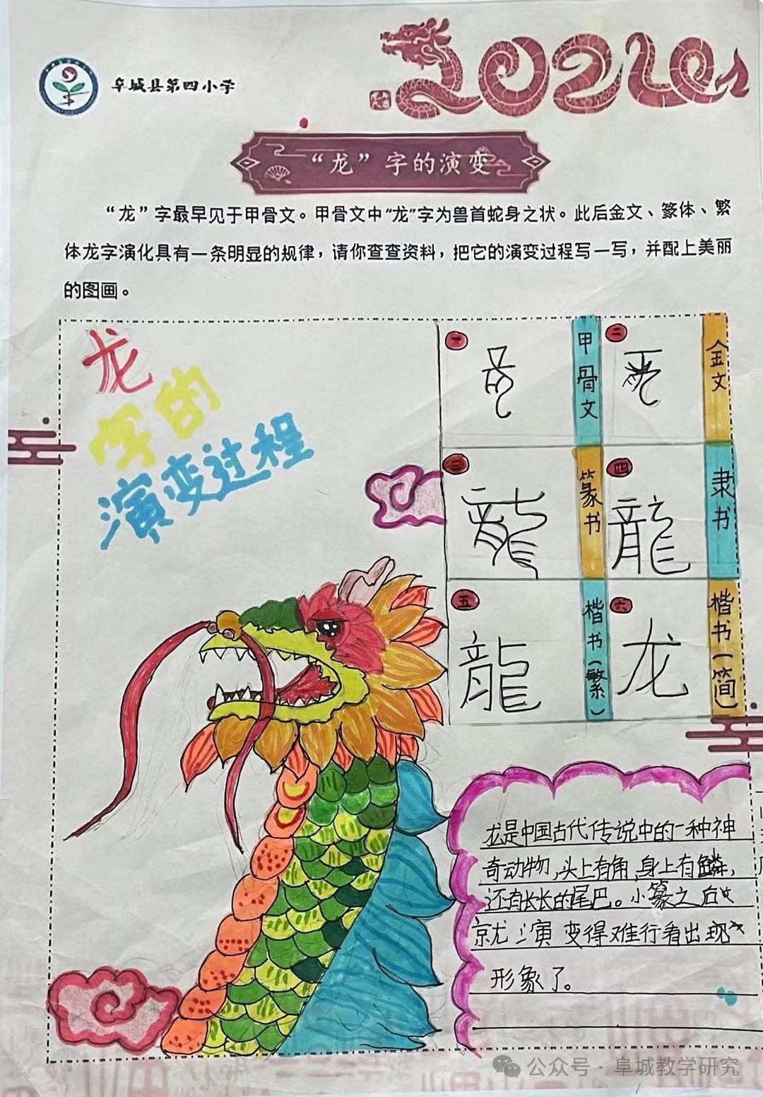 快乐实践,悦享龙年——阜城县第四小学龙年探究实践作业展示(二) 第11张 快乐实践,悦享龙年——阜城县第四小学龙年探究实践作业展示(二) 第11张