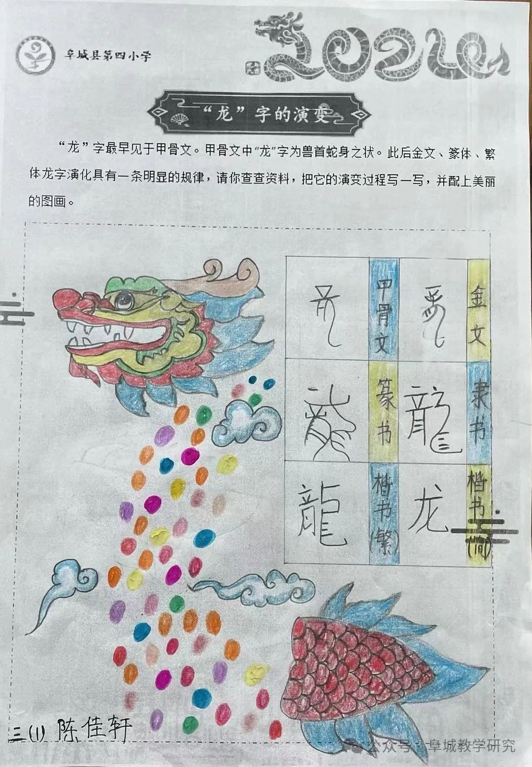 快乐实践,悦享龙年——阜城县第四小学龙年探究实践作业展示(二) 第10张 快乐实践,悦享龙年——阜城县第四小学龙年探究实践作业展示(二) 第10张