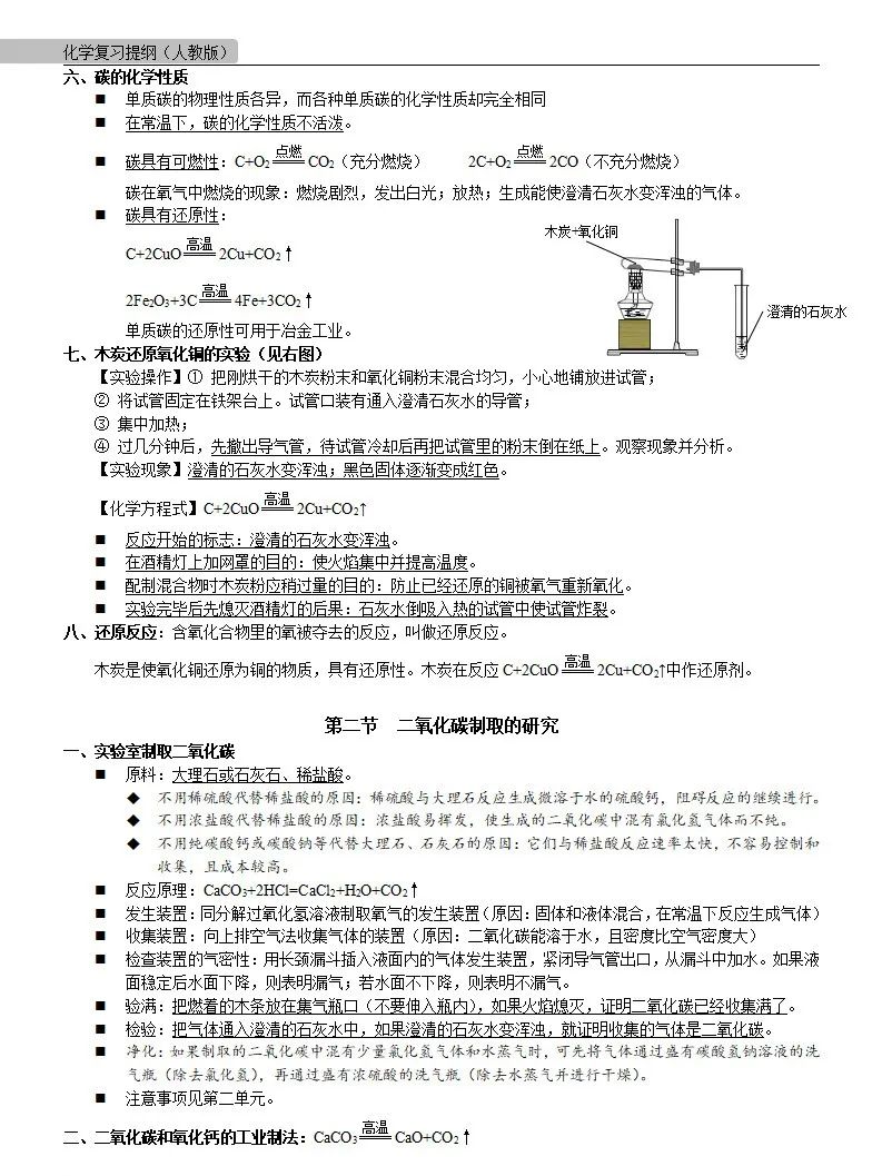 中考化学 | 中考化学各单元详细考点及专题考点梳理,复习必备 第31张