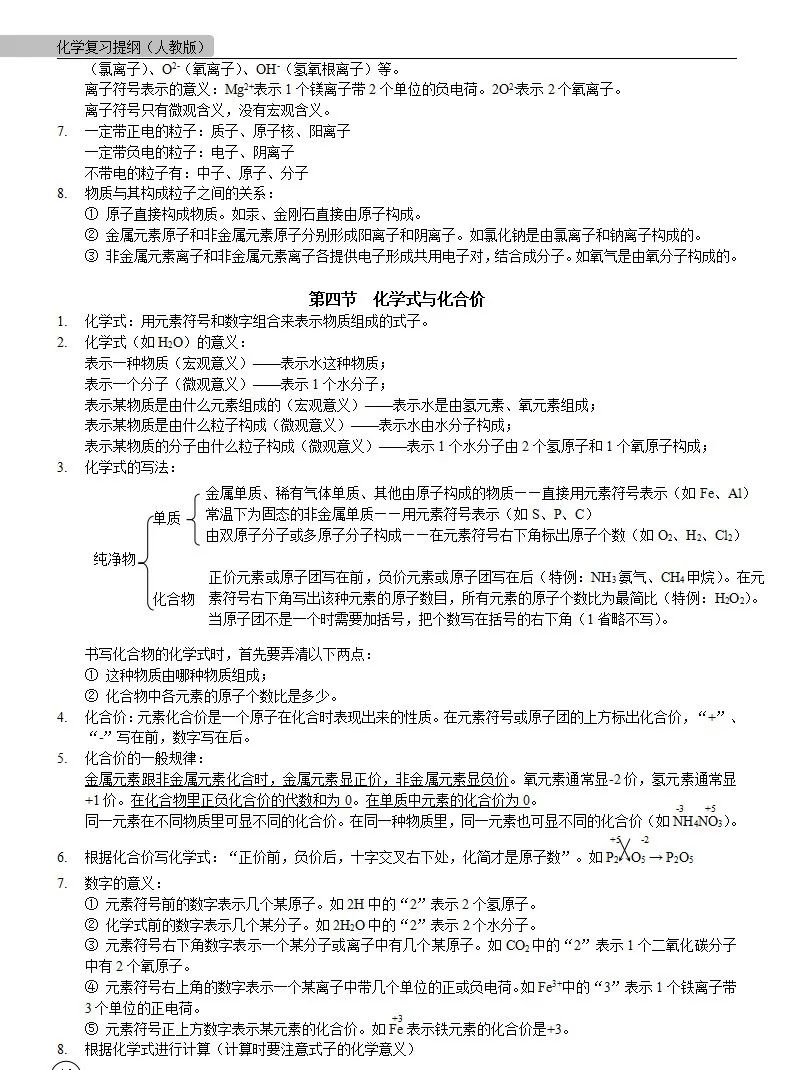 中考化学 | 中考化学各单元详细考点及专题考点梳理,复习必备 第23张