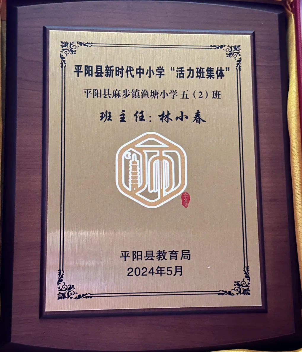 喜报|渔塘小学纸鸢中队被评为平阳县新时代中小学“活力班集体” 第2张