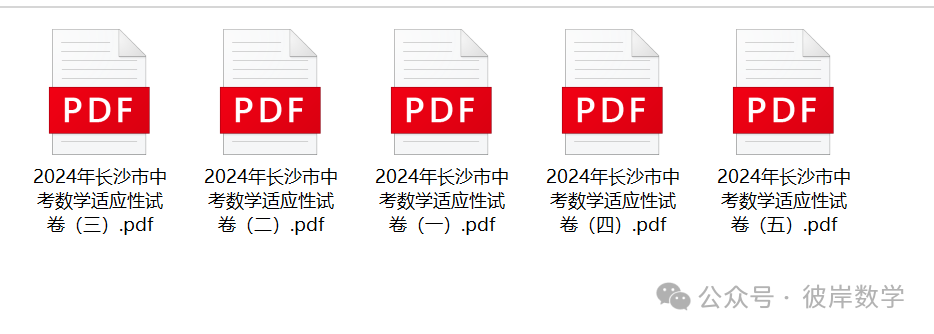 2024中考数学适应性试卷五套卷! 第4张