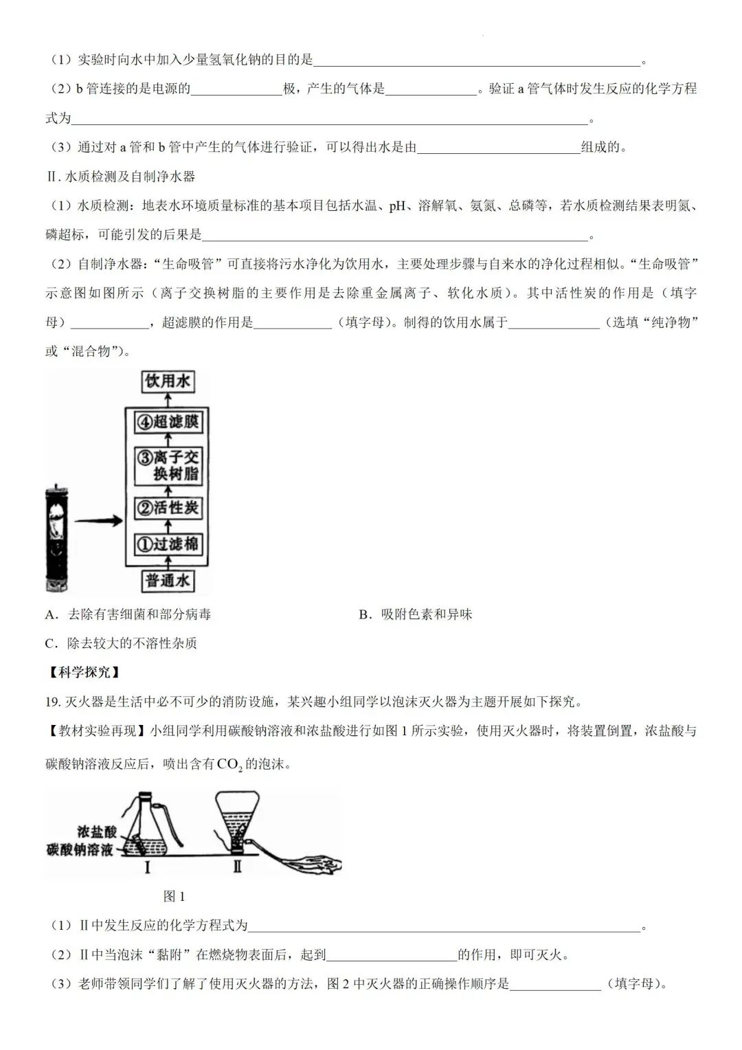 中考化学 | 2024广东省湛江市廉江市中考模拟检测题含答案 第9张