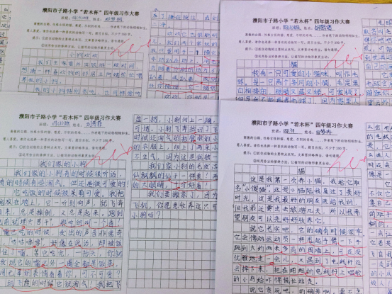 书香拼墨痕  妙笔赢华章——濮阳市子路小学四年级举行“若木杯”习作大赛 第15张