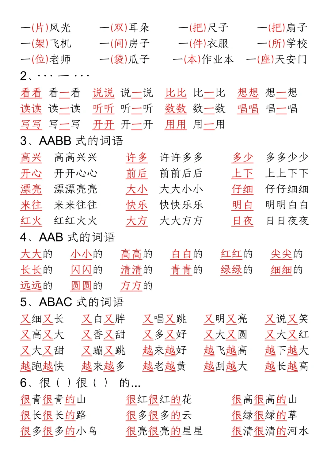 ❤一年级语文上册期末重点复习总结 第3张