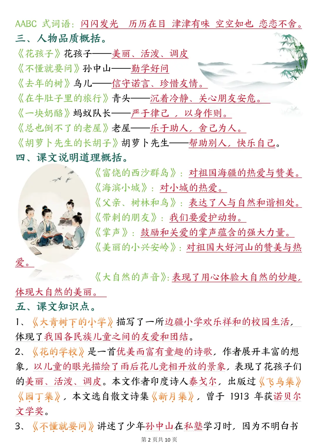 三年级不要心软喔🌈无非就是这几页纸❗️ 第4张