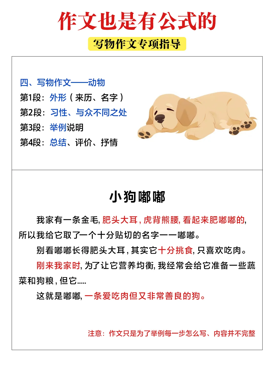 小学作文万能公式，作文也是有公式的！！ 第6张