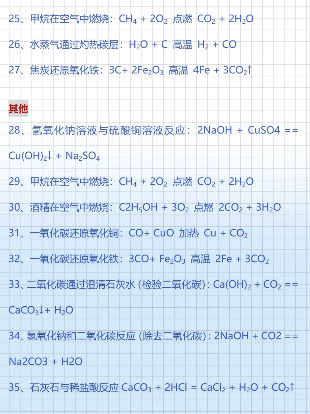 初三化学｜重点方程式总结，背完保底90分！ 第5张