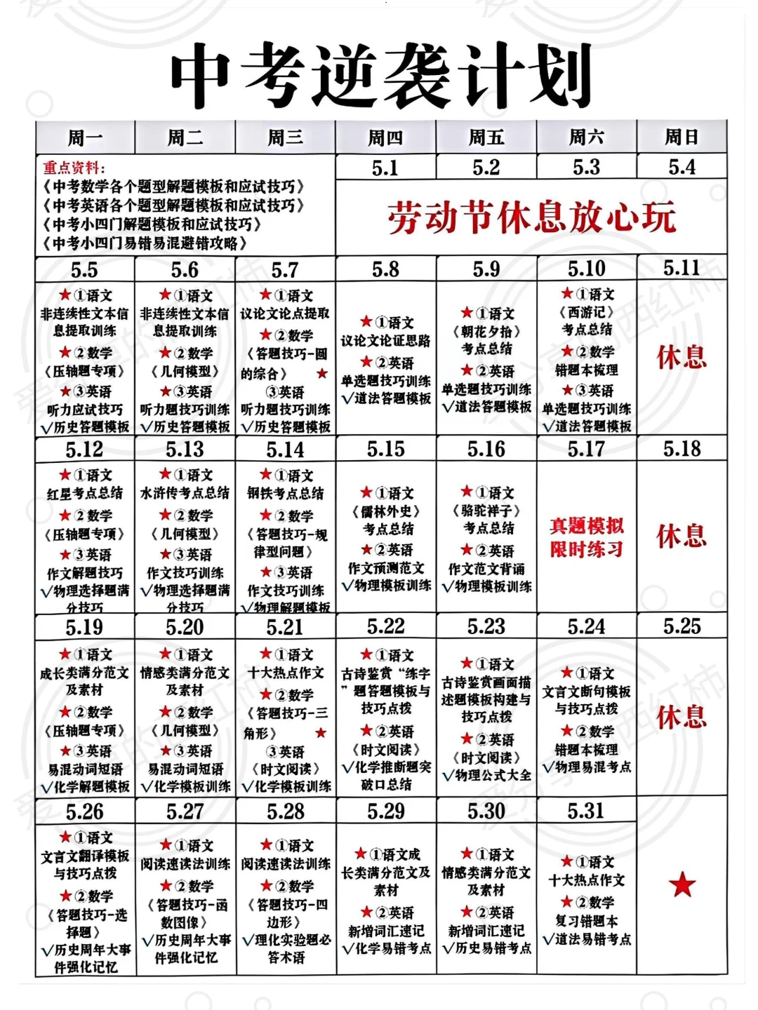 中考最后70天你拿什么赢 第1张