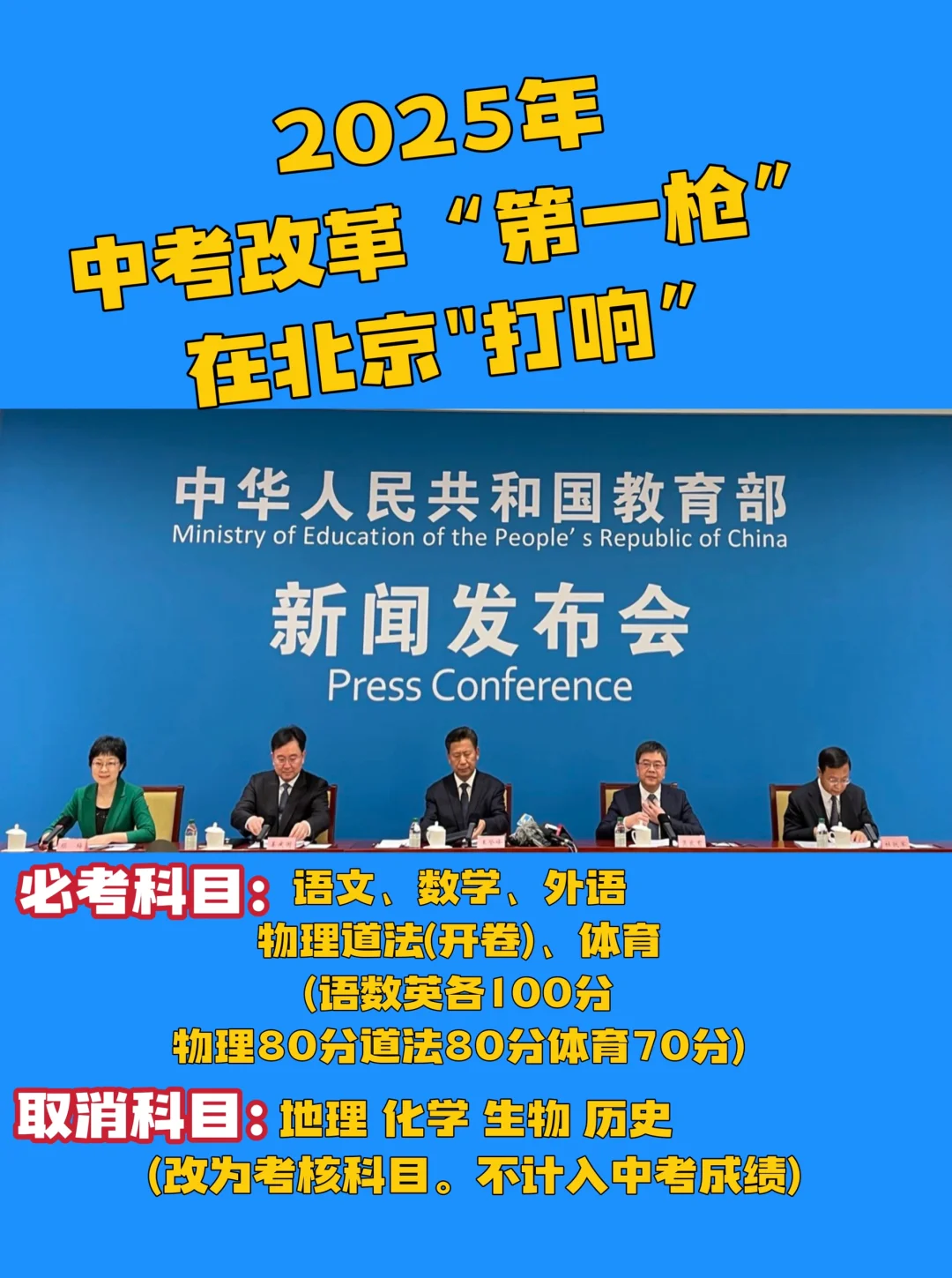 中考改革“第一枪”在北京