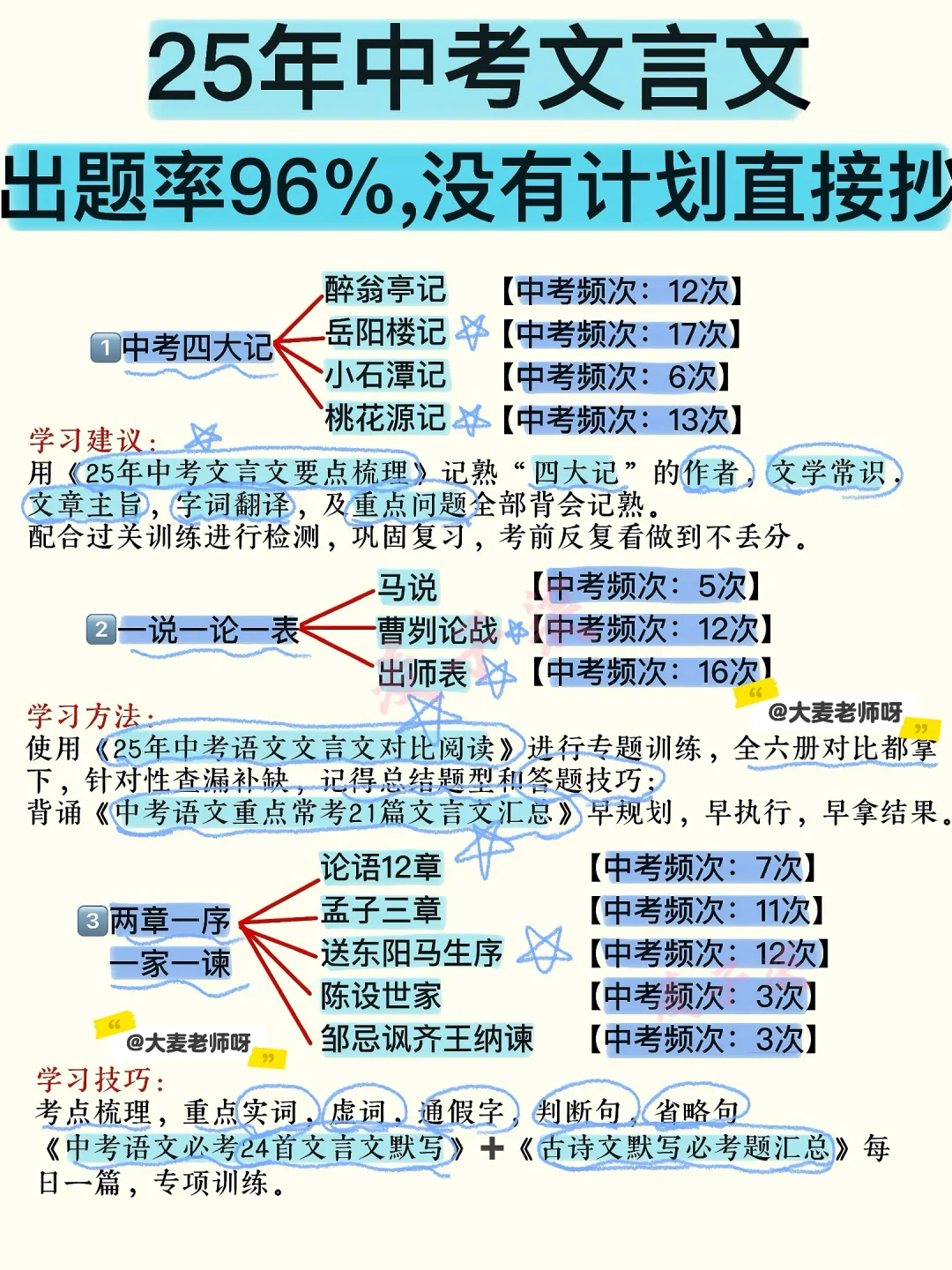25中考语文文言文专题复习，没有计划直接抄 第2张
