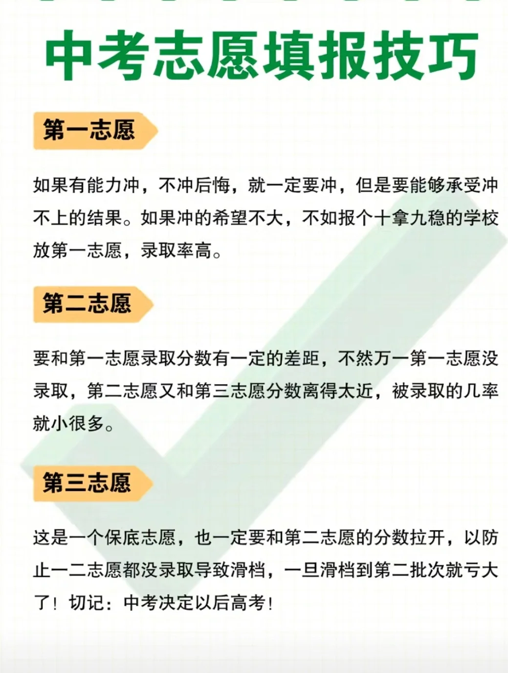 中考志愿填报技巧 第1张