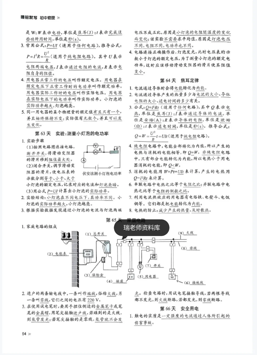 中考物理复习规划+默写小纸条逆袭必备！ 第11张