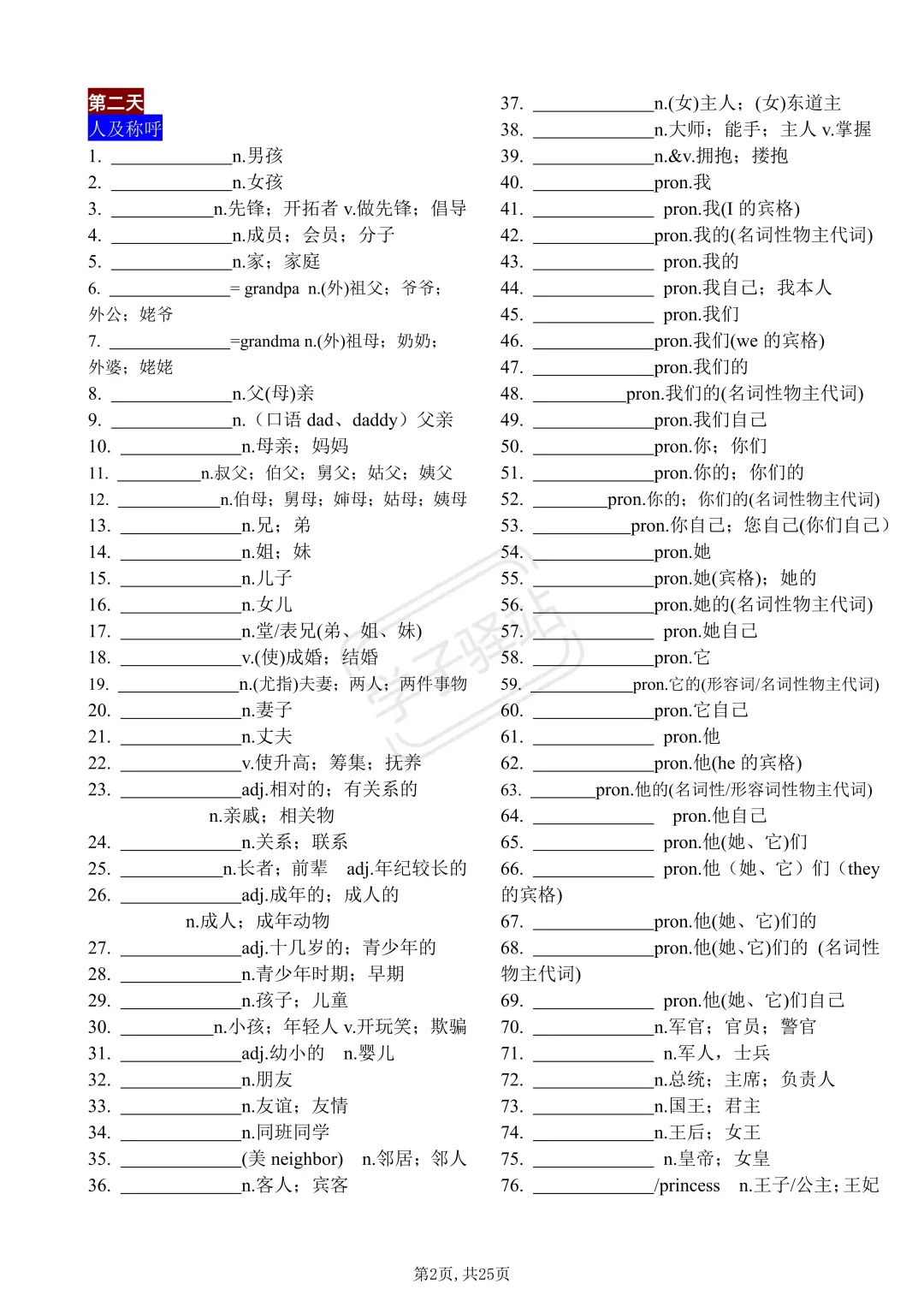 中考英语课标1600个单词分类记忆，22天搞定 第9张