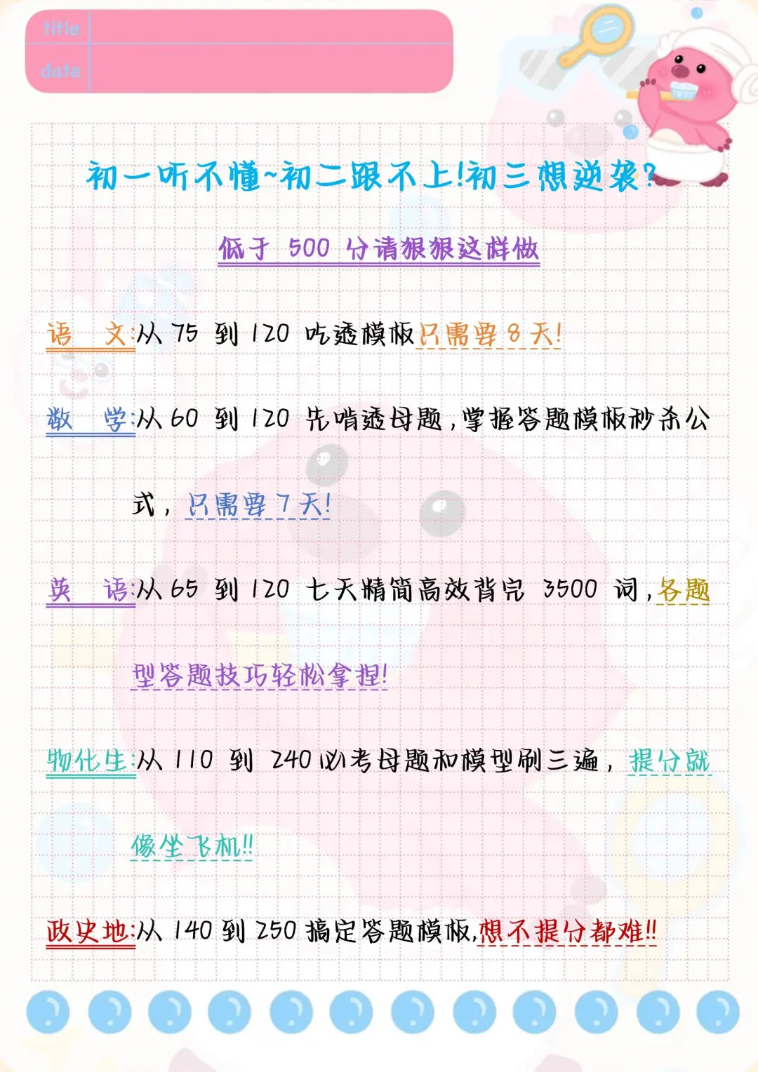 初中生戒掉这七点，带你冲进重点高中！ 第6张
