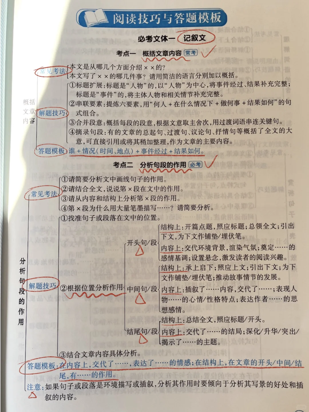 中考语文｜阅读理解满分技巧和答题模版‼️ 第2张