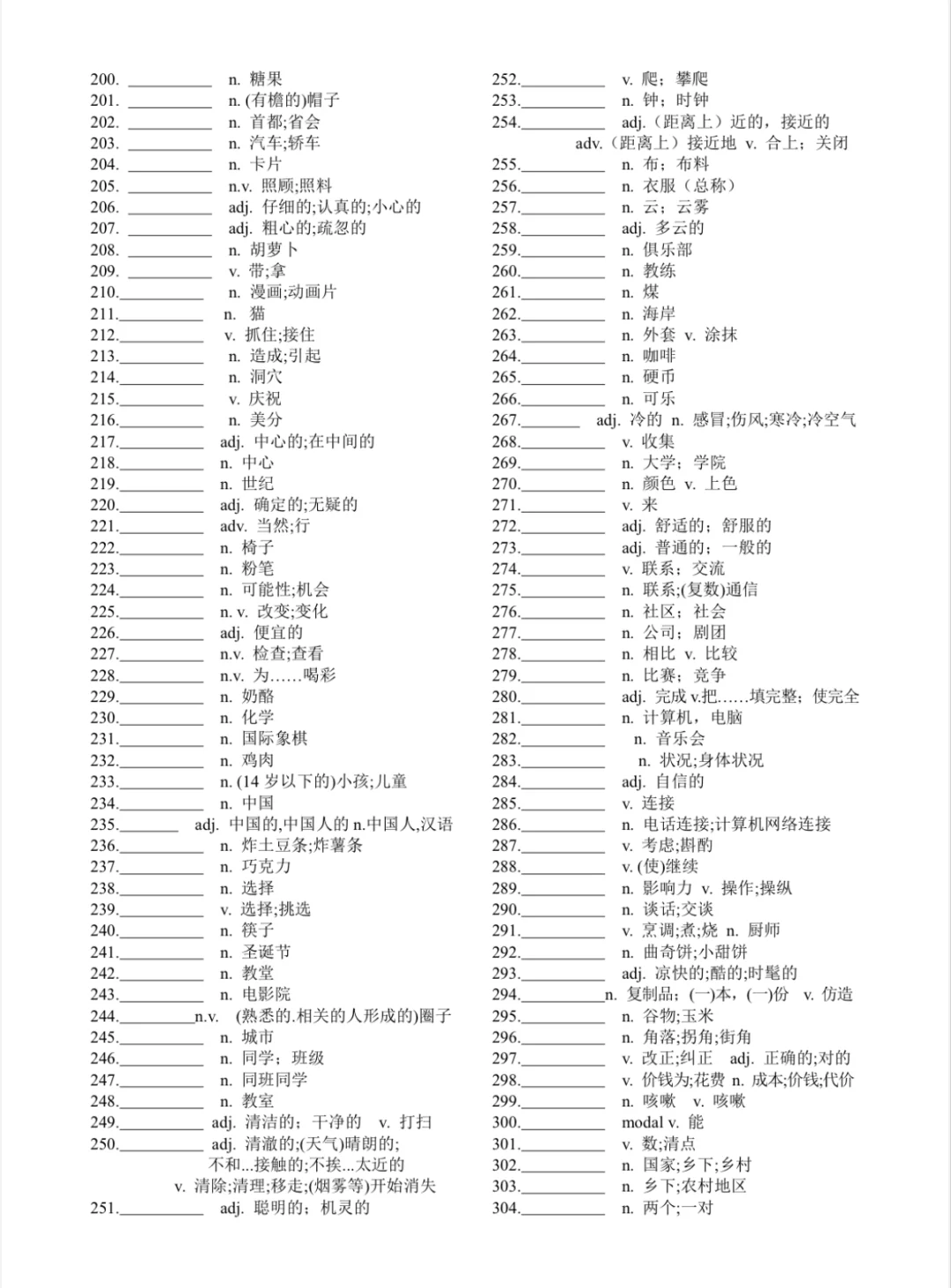 25年中考英语1600词默写版 第4张