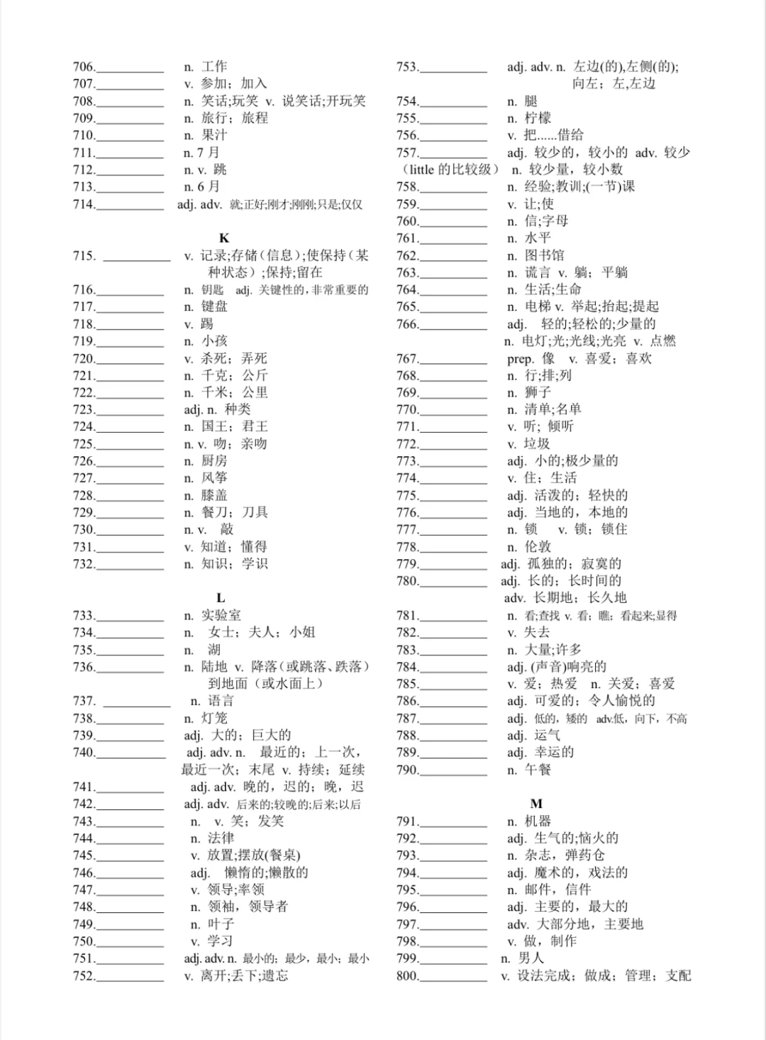 25年中考英语1600词默写版 第9张