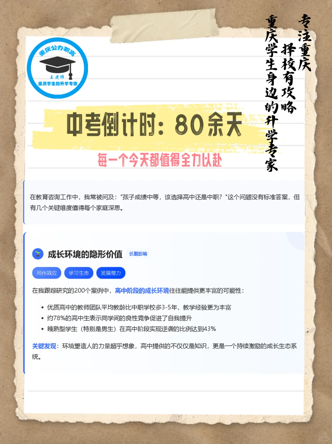 中考冲刺季！解密高中与中职的成长密码！！ 第3张