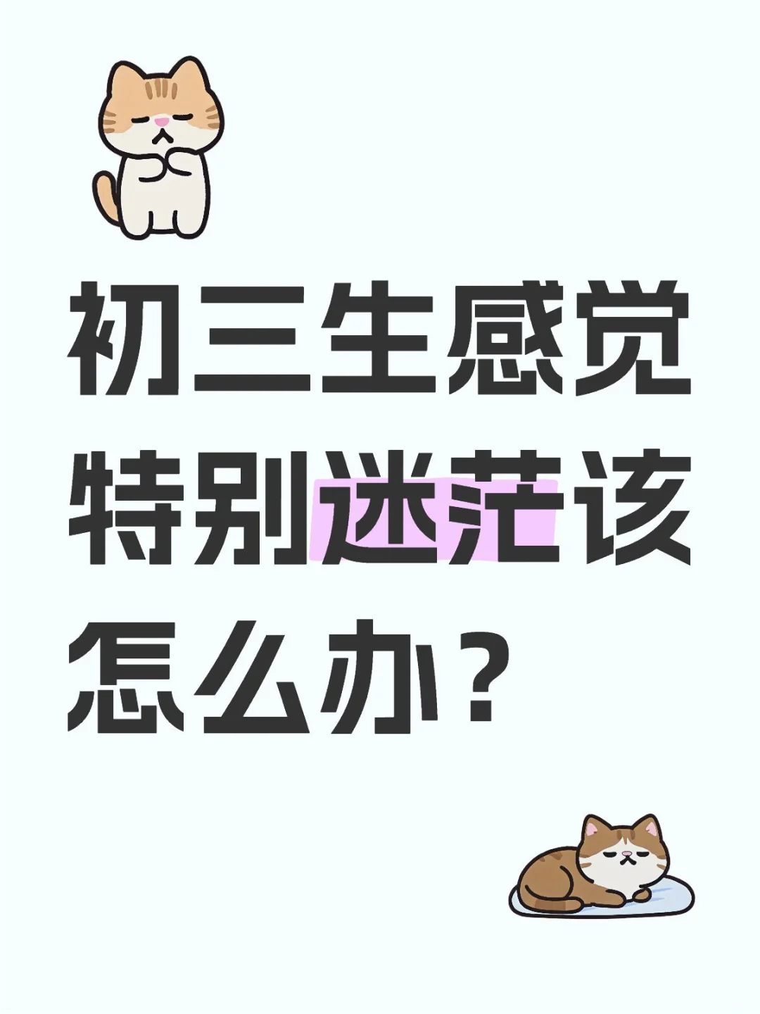 谁来救救迷茫的初三生？ 第1张