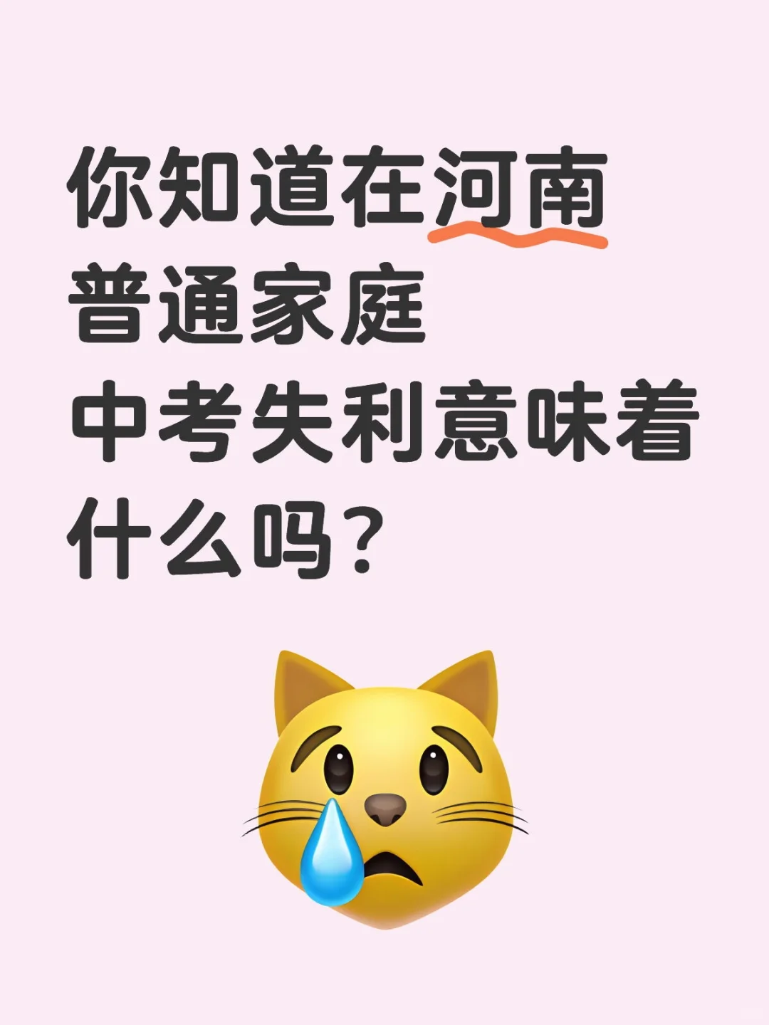 你知道在河南，普通家庭中考失利意味着什么 第1张