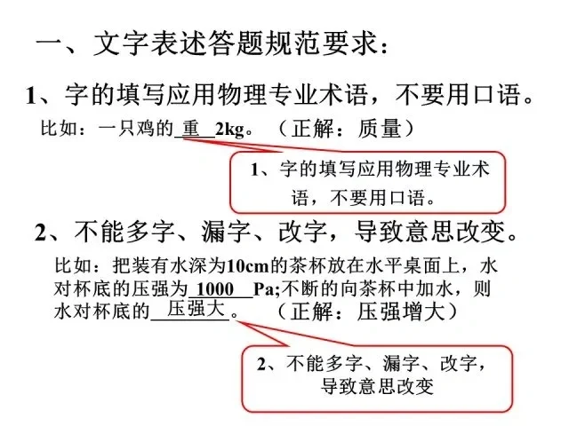 让你中考多拿15分！超详细中考物理答题规范 第12张