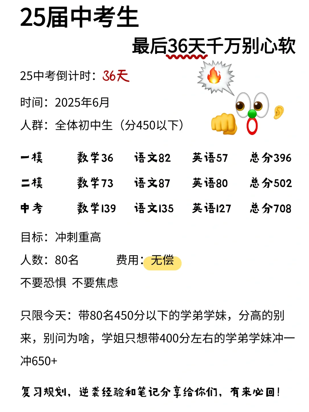 假如你从5月8号开始准备中考！ 第1张